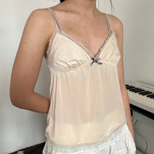 Load image into Gallery viewer, Beige Brown Coquette Cami Top
