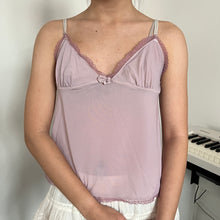 Load image into Gallery viewer, Purple Coquette Lace Cami Top
