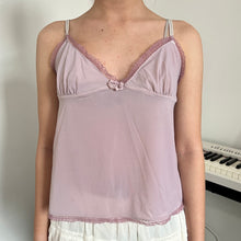 Load image into Gallery viewer, Purple Coquette Lace Cami Top
