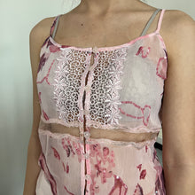 Load image into Gallery viewer, Magenta Leaves Lace Cami Top
