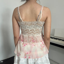 Load image into Gallery viewer, Ombre Pink Floral Lace Tube Cami Top
