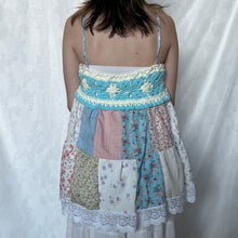 Load image into Gallery viewer, Blue Crochet With White Details Pink Patchwork Cami Top (L)
