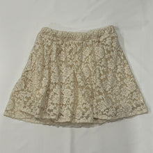 Load image into Gallery viewer, Cream Floral Mesh Mini Skirt
