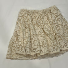 Load image into Gallery viewer, Cream Floral Mesh Mini Skirt
