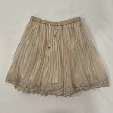 Load image into Gallery viewer, Beige Pleats Drawstring Mini Skirt
