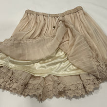 Load image into Gallery viewer, Beige Pleats Drawstring Mini Skirt
