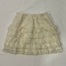 Load image into Gallery viewer, Cream Lace Fairy Tiered Mini Skirt
