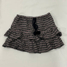 Load image into Gallery viewer, Purple Pink Black Tweed Tiered Mini Skirt
