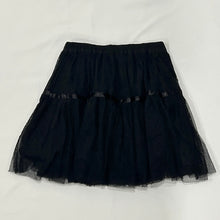 Load image into Gallery viewer, Black Mesh Ribbon Tiered Mini Skirt
