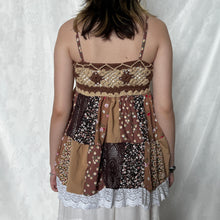 Load image into Gallery viewer, Beige Brown Crochet Patchwork Cami Top 3
