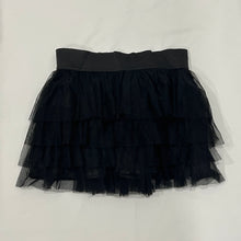 Load image into Gallery viewer, Black Mesh Ruffled Tiered Mini Skirt
