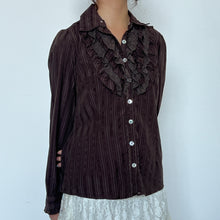 Load image into Gallery viewer, Brown Stripes Alice Long Sleeves Top
