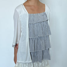 Load image into Gallery viewer, Grey Stripes Tier Mori Long Sleeves Top
