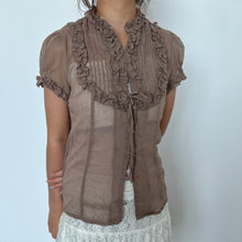 Load image into Gallery viewer, Light Brown Alice Short Sleeves Top
