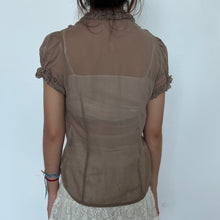 Load image into Gallery viewer, Light Brown Alice Short Sleeves Top
