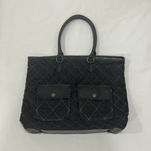 Load image into Gallery viewer, Black Quilt Leather Bag
