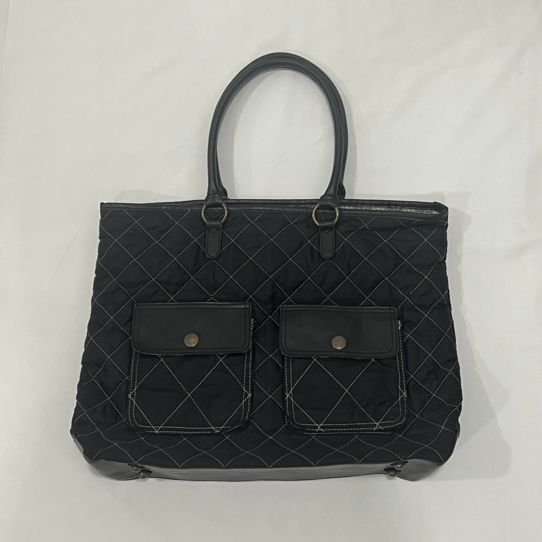 Black Quilt Leather Bag