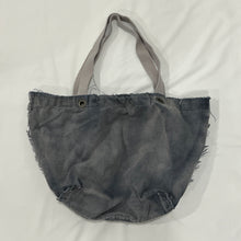 Load image into Gallery viewer, Bleached Denim Frayed Tote Bag
