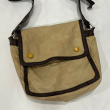 Load image into Gallery viewer, Beige Canvas Brown Leather Cross Body Bag
