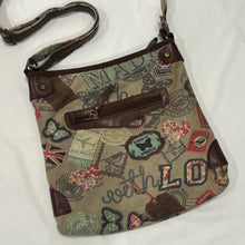 Load image into Gallery viewer, London Butterfly Canvas Cross Body Bag
