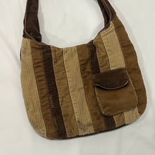 Load image into Gallery viewer, Ombre Brown Corduroy Mini Shoulder Bag
