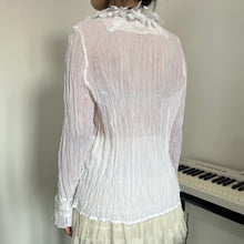 Load image into Gallery viewer, White Feather Lace Fairy Long Sleeves Top
