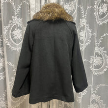 Load image into Gallery viewer, Black Couture Buttons Peacoat Brown Ombre Fur Coat
