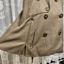 Load image into Gallery viewer, Khaki Brown Peacoat Buttons Fur Cape Coat
