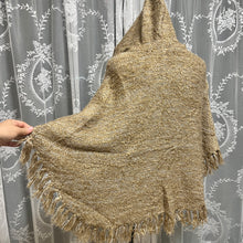 Load image into Gallery viewer, Yellow Brown Grainy Knit Fur Whimsy Cape Coat
