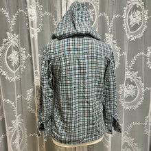 Load image into Gallery viewer, Blue Green Plaid Soft Cotton Zip Up Hoodie
