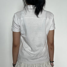 Load image into Gallery viewer, White Y2K Henley Button-Up Cotton Short Sleeves Top
