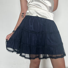 Load image into Gallery viewer, Midnight Blue Tiered Ruffled Mesh Layered Ballet Skirt
