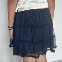 Load image into Gallery viewer, Midnight Blue Tiered Ruffled Mesh Layered Ballet Skirt
