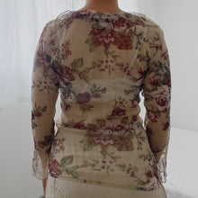 Load image into Gallery viewer, Grunge Beige Rose Ruffles Fairy Long Sleeves Top
